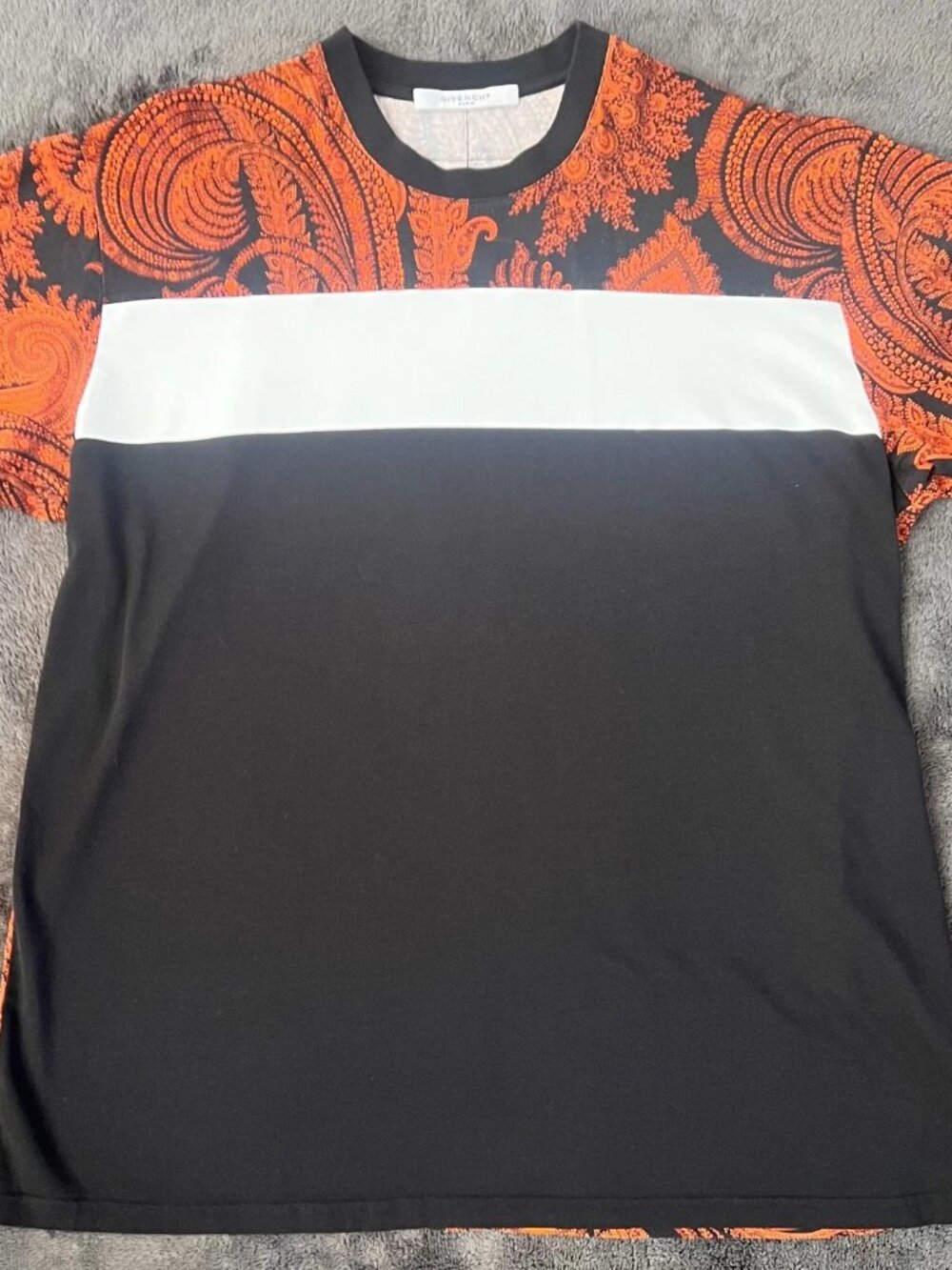 Givenchy Orange Paisley T-Shirt L Riccardo Tisci 15S 7328 610